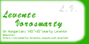 levente vorosmarty business card